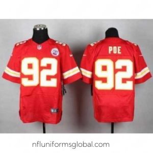 Captivating Nike Kansas City Chiefs 92 Dontari Poe Red Elite NFL Jersey