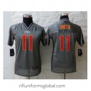 Gorgeous Nike Kansas City Chiefs #11 Smith Grey Jerseys(Vapor)