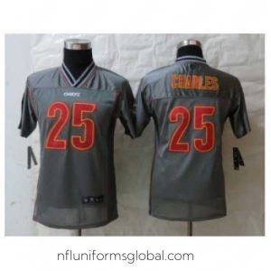 Divine Nike Kansas City Chiefs #25 Charles Grey Jerseys(Vapor)