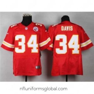 Gorgeous Nike kansas city chiefs 34 Knile Davis red Elite NFL Jersey