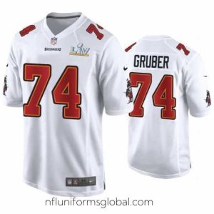 Exquisite Paul Gruber Buccaneers White Super Bowl Lv Game Fashion Jersey