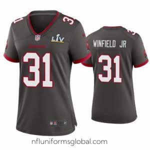 Irresistible Antoine Winfield Jr. Buccaneers Pewter Super Bowl Lv Game Jersey