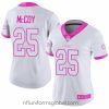 Sumptuous Chiefs 25 LeSean McCoy White Pink Stitched Football Limited Rush Fashion Jersey
