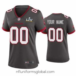 Captivating Custom Buccaneers Pewter Super Bowl Lv Game Jersey