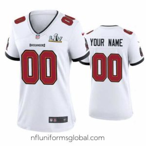 Irresistible Custom Buccaneers White Super Bowl Lv Game Jersey
