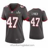 Sumptuous John Lynch Buccaneers Pewter Super Bowl Lv Game Jersey