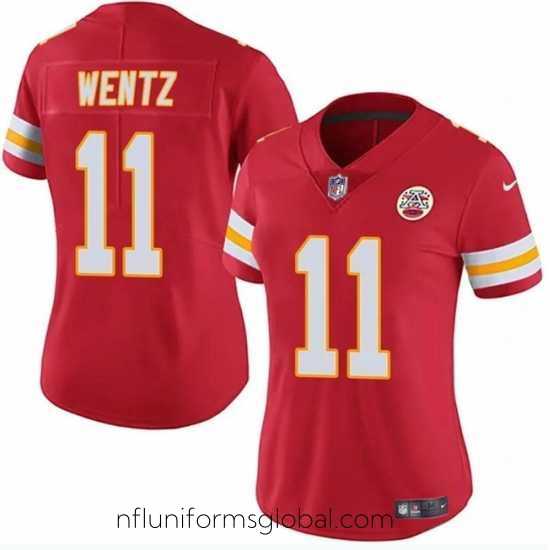 Enchanting Kansas City Chiefs 11 Carson Wentz Red Vapor Untouchable Limited Stitched Jersey