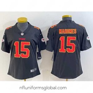 Gorgeous Kansas City Chiefs 15 Patrick Mahomes Black Vapor Untouchable Limited Stitched Football Jersey