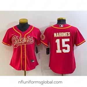 Gorgeous Kansas City Chiefs 15 Patrick Mahomes Red With Patch Cool Base Stitched Baseball Jersey