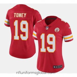 Irresistible Kansas City Chiefs 19 Kadarius Toney Red Vapor Stitched Jersey