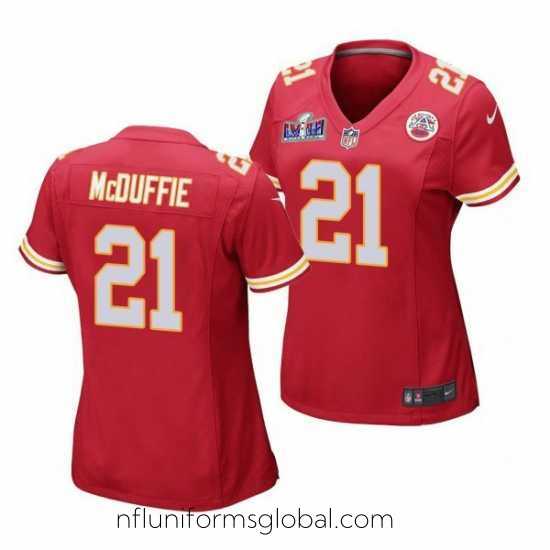 Gorgeous Kansas City Chiefs 21 Trent McDuffie Red Vapor Untouchable Limited Stitched Football 2024 Super Bowl LVIII Jersey