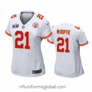 Ravishing Kansas City Chiefs 21 Trent McDuffie White Vapor Untouchable Limited Stitched Football 2024 Super Bowl LVIII Jersey