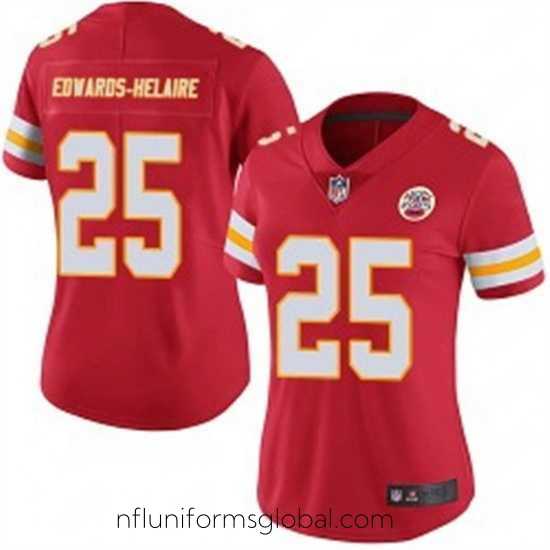 Irresistible Kansas City Chiefs 25 Clyde Edwards Helaire Red Vapor Untouchable Stitched NFL Jersey