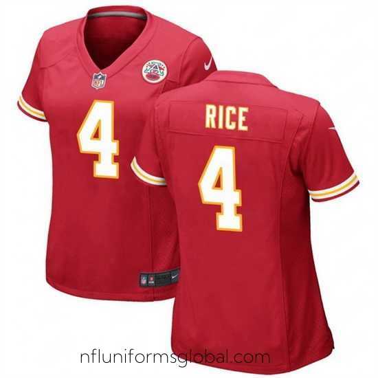 Ravishing Kansas City Chiefs 4 Rashee Rice Red Stitched Jersey Run Small