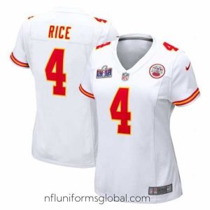 Alluring Kansas City Chiefs 4 Rashee Rice White 2023 F.U.S.E  Vapor Untouchable Limited Stitched 2024 Super Bowl LVIII Jersey