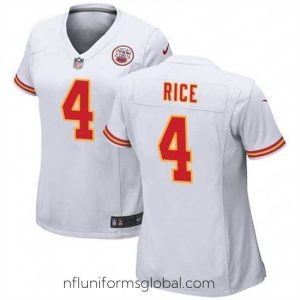 Enchanting Kansas City Chiefs 4 Rashee Rice White Stitched Jersey  Run Small