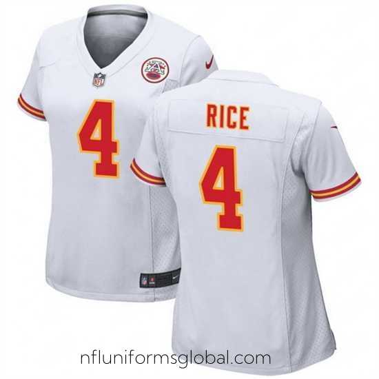 Enchanting Kansas City Chiefs 4 Rashee Rice White Stitched Jersey Run Small