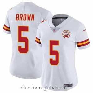 Gorgeous Kansas City Chiefs 5 Hollywood Brown White Vapor Untouchable Limited Stitched Jersey