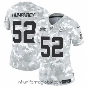 Irresistible Kansas City Chiefs 52 Creed Humphrey 2024 F.U.S.E Arctic Camo Salute To Service Limited Stitched Football Jersey