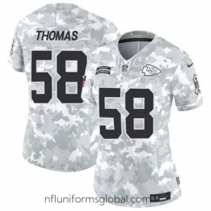 Enchanting Kansas City Chiefs 58 Derrick Thomas 2024 F.U.S.E Arctic Camo Salute To Service Limited Stitched Football Jersey