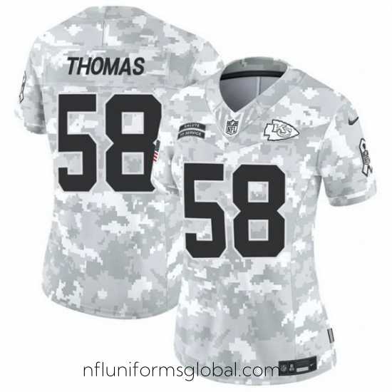 Enchanting Kansas City Chiefs 58 Derrick Thomas 2024 F.U.S.E Arctic Camo Salute To Service Limited Stitched Football Jersey