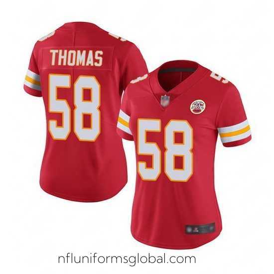 Alluring Kansas City Chiefs 58 Derrick Thomas Red Vapor Stitched Jersey