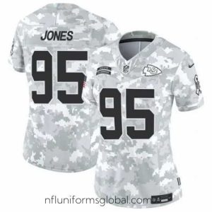 Ravishing Kansas City Chiefs 95 Chris Jones 2024 F.U.S.E Arctic Camo Salute To Service Limited Stitched Football Jersey
