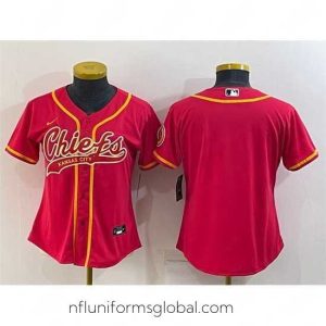 Exquisite Kansas City Chiefs Blank Red With Patch Cool Base Stitched Baseball Jersey