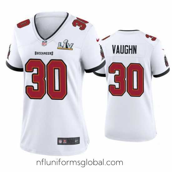 Divine Ke'Shawn Vaughn Buccaneers White Super Bowl Lv Game Jersey