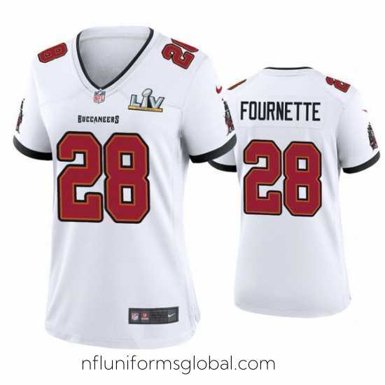 Stunning Leonard Fournette Buccaneers White Super Bowl Lv Game Jersey