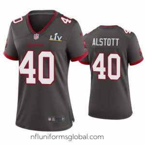 Alluring Mike Alstott Buccaneers Pewter Super Bowl Lv Game Jersey