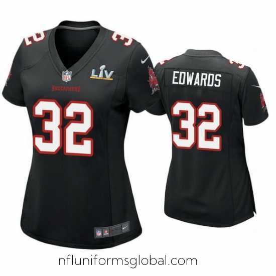 Stunning Mike Edwards Buccaneers Black Super Bowl Lv Game Fashion Jersey