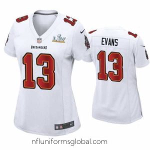 Alluring Mike Evans Buccaneers White Super Bowl Lv Game Fashion Jersey
