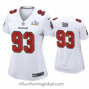 Divine Ndamukong Suh Buccaneers White Super Bowl Lv Game Fashion Jersey