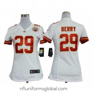 Stunning Nike Kansas City Chiefs 29# Berry White Jersey