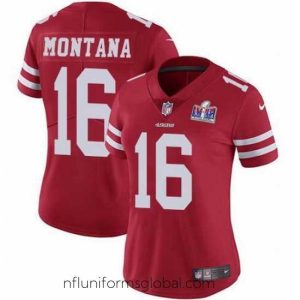 Alluring Nike San Francisco 49ers 16 Joe Montana Red NFL Vapor Untouchable Limited 2024 Super Bowl LVIII Jersey