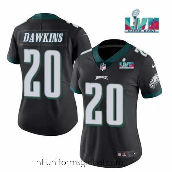 Captivating Philadelphia Eagles 20 Brian Dawkins Black Super Bowl LVII PatchVapor Untouchable Limited Stitched Football Jersey