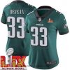 Divine Philadelphia Eagles Cooper DeJean #33 Green 2024 2025 Super Bowl LIX F.U.S.E Stitched NFL Jersey