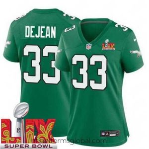 Irresistible Philadelphia Eagles Cooper DeJean #33 Kelly Green 2024 2025 Super Bowl LIX F.U.S.E Stitched NFL Jersey