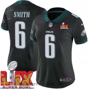 Alluring Philadelphia Eagles DeVonta Smith #6 Black 2024 2025 Super Bowl LIX F.U.S.E Stitched NFL Jersey