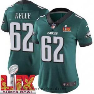 Divine Philadelphia Eagles Jason Kelce #62 Green 2024 2025 Super Bowl LIX F.U.S.E Stitched NFL Jersey