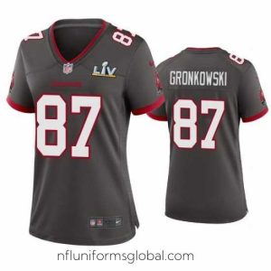 Captivating Rob Gronkowski Buccaneers Pewter Super Bowl Lv Game Jersey