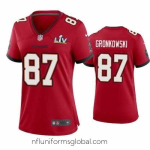 Gorgeous Rob Gronkowski Buccaneers Red Super Bowl Lv Game Jersey