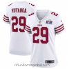 Enchanting San Francisco 49ers 29 Talanoa Hufanga White 2023 F.U.S.E  With John Madden Patch Vapor Limited Stitched Football 2024 Super Bowl LVIII Jersey