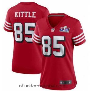 Exquisite San Francisco 49ers 85 George Kittle New Red 2023 F.U.S.E  Vapor Untouchable Limited Stitched Football 2024 Super Bowl LVIII Jersey