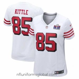Ravishing San Francisco 49ers 85 George Kittle New White 2023 F.U.S.E  Vapor Untouchable Limited Stitched Football 2024 Super Bowl LVIII Jersey