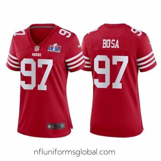 Captivating San Francisco 49ers 97 Nick Bosa Red 2023 F.U.S.E Vapor Untouchable Limited Stitched Football 2024 Super Bowl LVIII Jersey