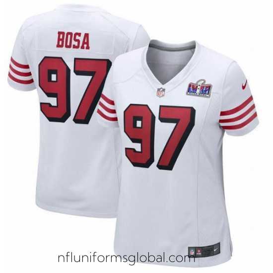 Captivating San Francisco 49ers 97 Nick Bosa White Throwback 2023 F.U.S.E Vapor Untouchable Limited Stitched Football 2024 Super Bowl LVIII Jersey