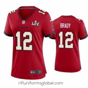 Alluring Tom Brady Buccaneers Red Super Bowl Lv Game Jersey