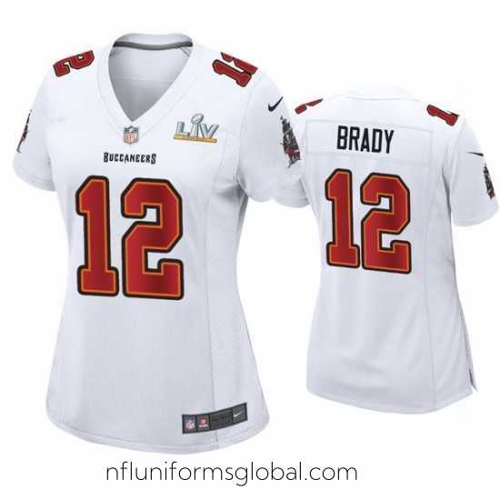 Ravishing Tom Brady Buccaneers White Super Bowl Lv Game Fashion Jersey